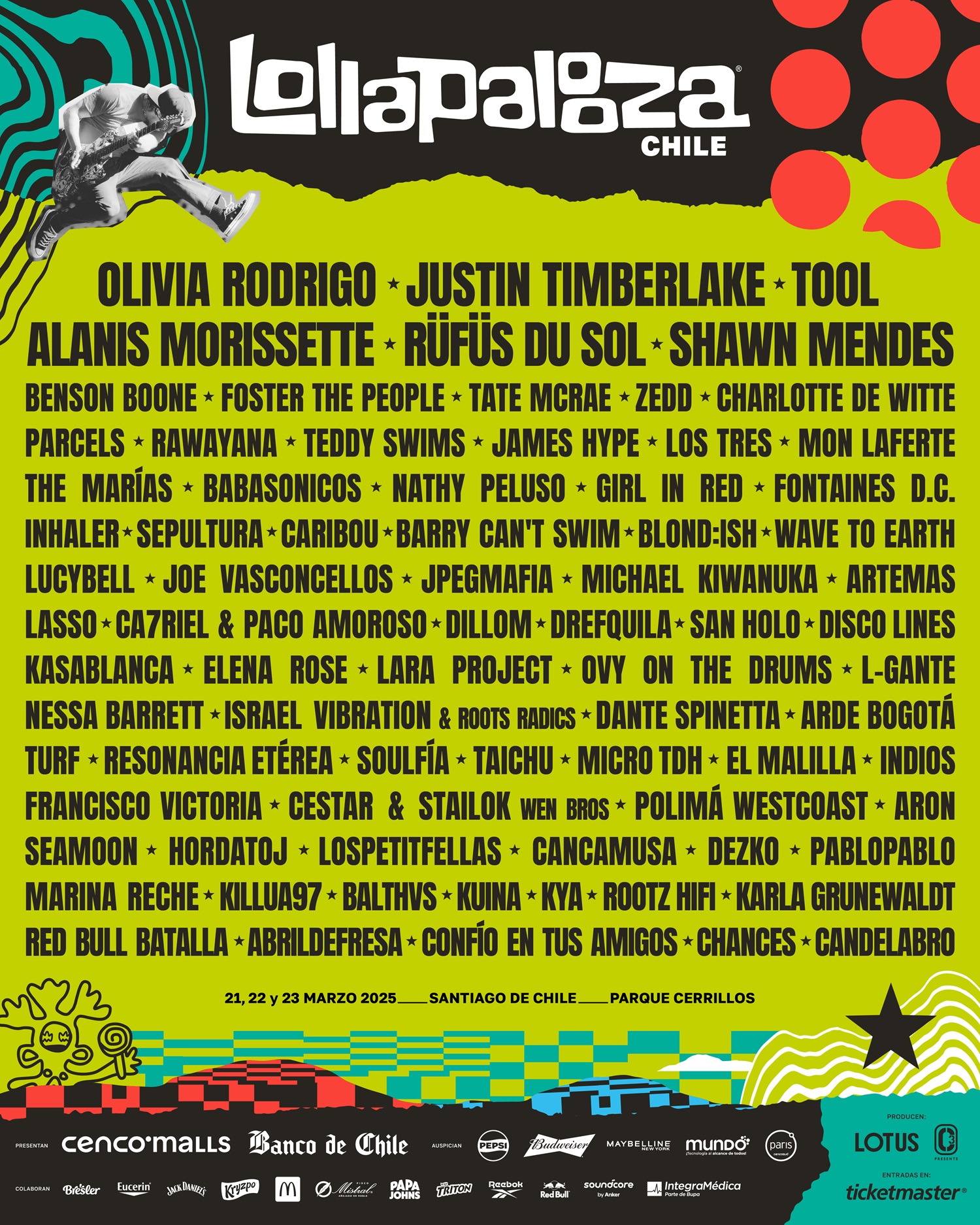 Fin del misterio: Lollapalooza Chile 2025 ya tiene cartel